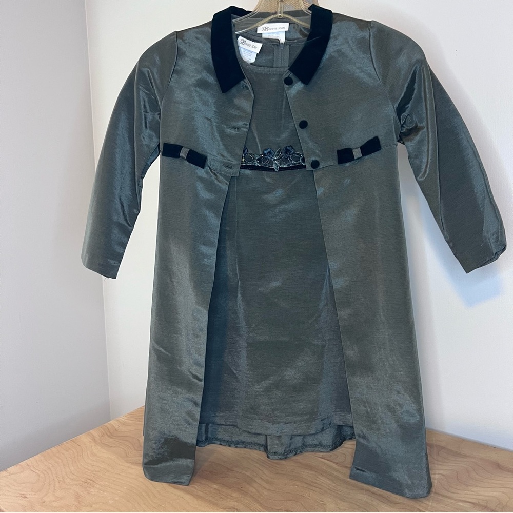 Vintage Bonnie Jean Dress, Matching Coat Girls 8